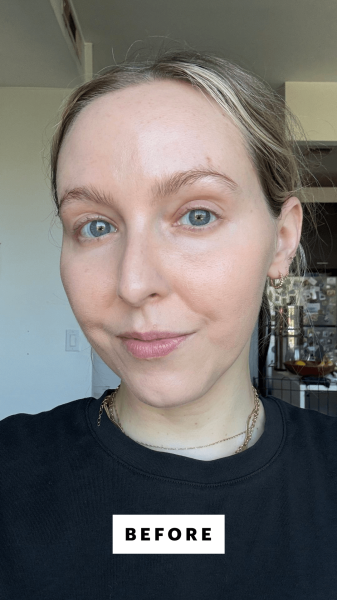 Selfie of Kinonen before applying the E.L.F Cosmetics 16HR Camo Concealer